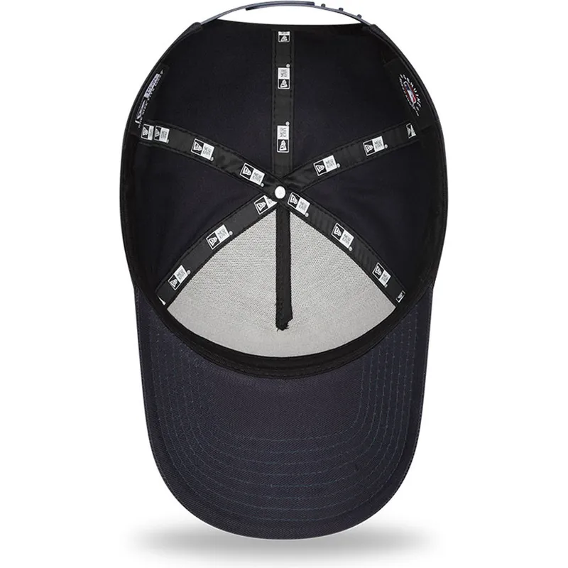 mutzen-gebogen-marineblau-snapback-marron-9forty-e-frame-der-new-york-yankees-mlb-von-new-era