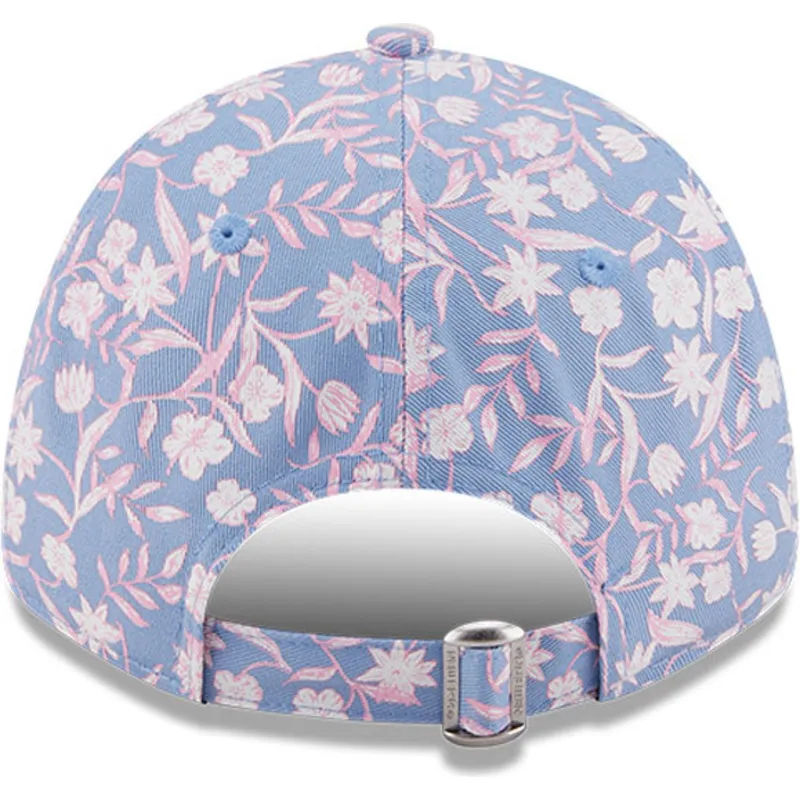mutzen-gebogen-blau-verstellbares-band-rosa-9forty-floral-der-new-york-yankees-mlb-von-new-era