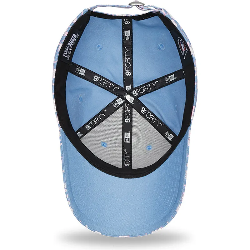 cappelli-curva-blu-cinghia-regolabile-rosa-9forty-floral-dei-new-york-yankees-mlb-di-new-era
