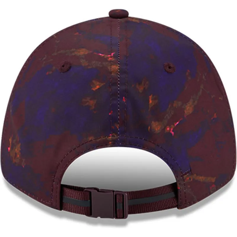 cappelli-curva-rosso-cinghia-regolabile-granate-9forty-ray-scape-dei-new-york-yankees-mlb-di-new-era