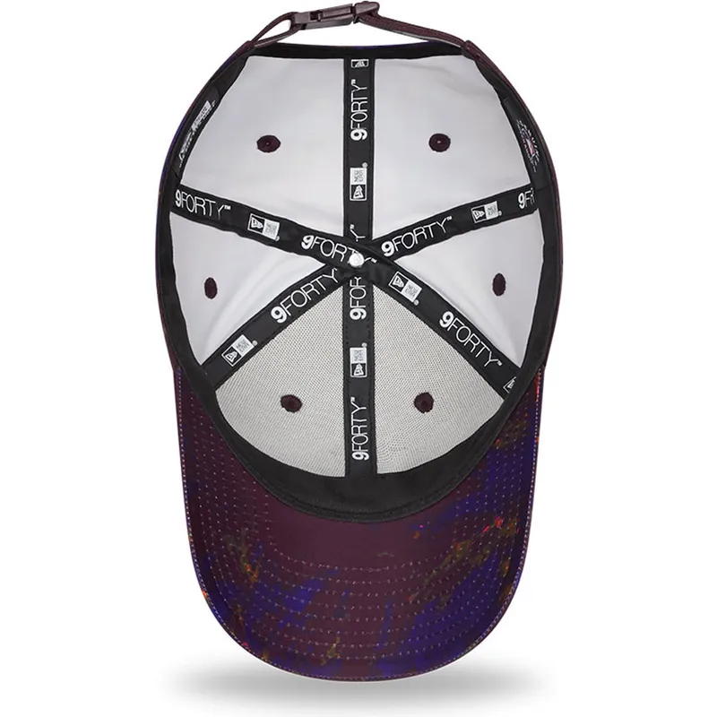 cappelli-curva-rosso-cinghia-regolabile-granate-9forty-ray-scape-dei-new-york-yankees-mlb-di-new-era