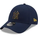 cappellino-curvo-blu-navy-regolabile-con-logo-blu-e-giallo-9forty-pop-outline-dei-new-york-yankees-mlb-di-new-era