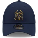cappellino-curvo-blu-navy-regolabile-con-logo-blu-e-giallo-9forty-pop-outline-dei-new-york-yankees-mlb-di-new-era