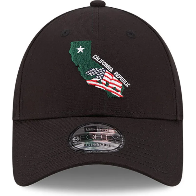 cappelli-curva-nero-cinghia-regolabile-9forty-us-state-dei-california-republic-di-new-era