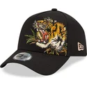 cappellino-curvo-nero-snapback-9forty-e-frame-tattoo-pack-con-tigre-di-new-era