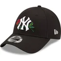 cappellino-nero-con-visiera-curva-regolabile-9forty-rose-dei-new-york-yankees-mlb-di-new-era