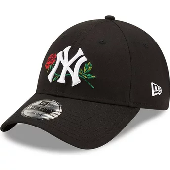 casquette-courbee-noire-ajustable-9forty-rose-new-york-yankees-mlb-new-era