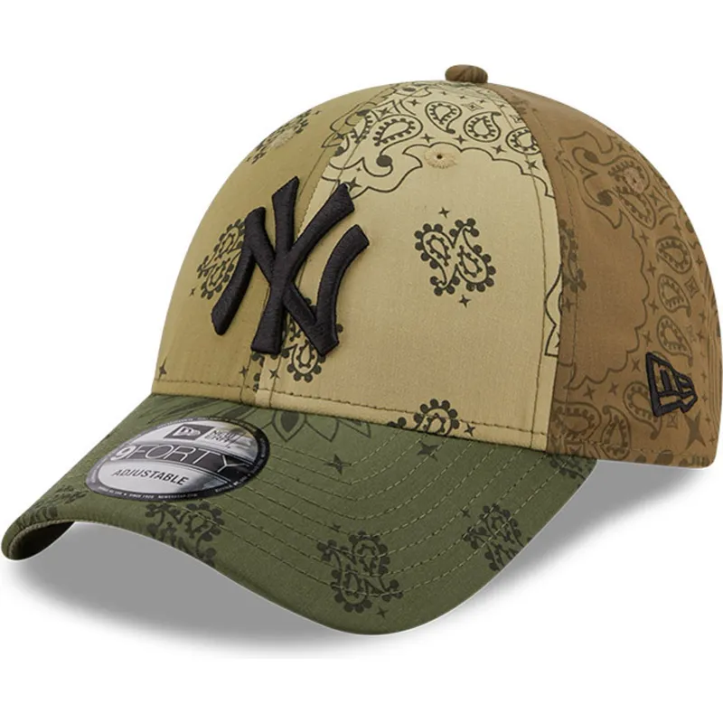 mutzen-gebogen-grun-verstellbares-band-9forty-paisley-print-der-new-york-yankees-mlb-von-new-era mutzen-gebogen-grun-verstellbares-band-9forty-paisley-print-der-new-york-yankees-mlb-von-new-era