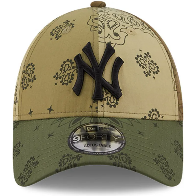 cappelli-curva-verde-cinghia-regolabile-9forty-paisley-print-dei-new-york-yankees-mlb-di-new-era cappelli-curva-verde-cinghia-regolabile-9forty-paisley-print-dei-new-york-yankees-mlb-di-new-era