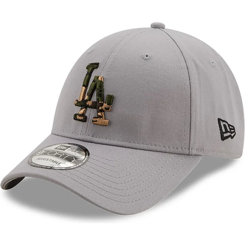 mutzen-gebogen-grau-verstellbares-band-9forty-camo-infill-der-los-angeles-dodgers-mlb-von-new-era