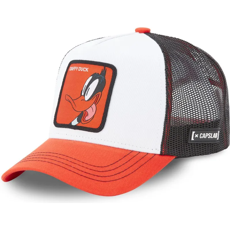 cappellino-trucker-bianco-nero-e-rosso-daffy-duck-loo5-daf1-looney-tunes-di-capslab