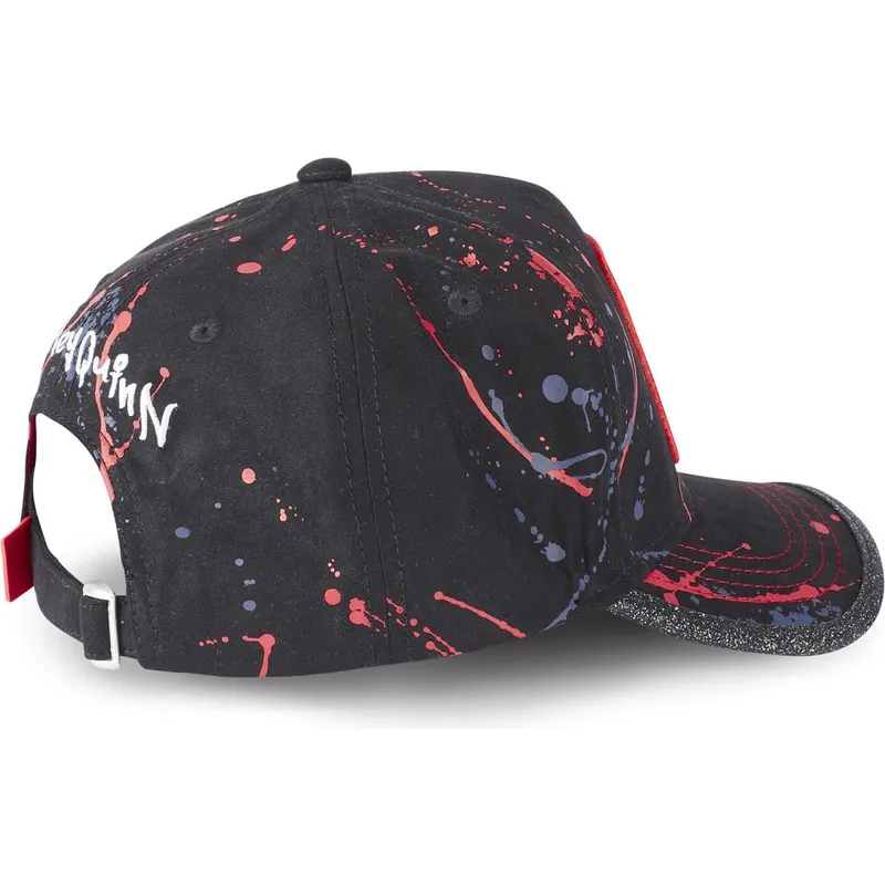 cappelli-curva-nero-cinghia-regolabile-harley-quinn-dc-comics-di-capslab cappelli-curva-nero-cinghia-regolabile-harley-quinn-dc-comics-di-capslab