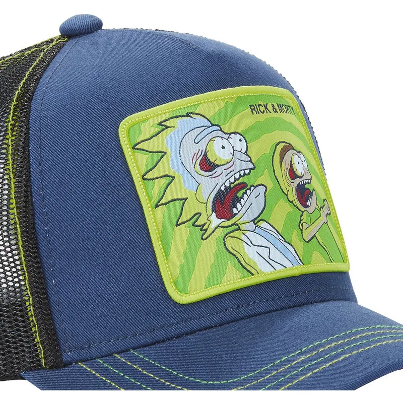 trucker-cap-marineblau-psy1-rick-und-morty-von-capslab
