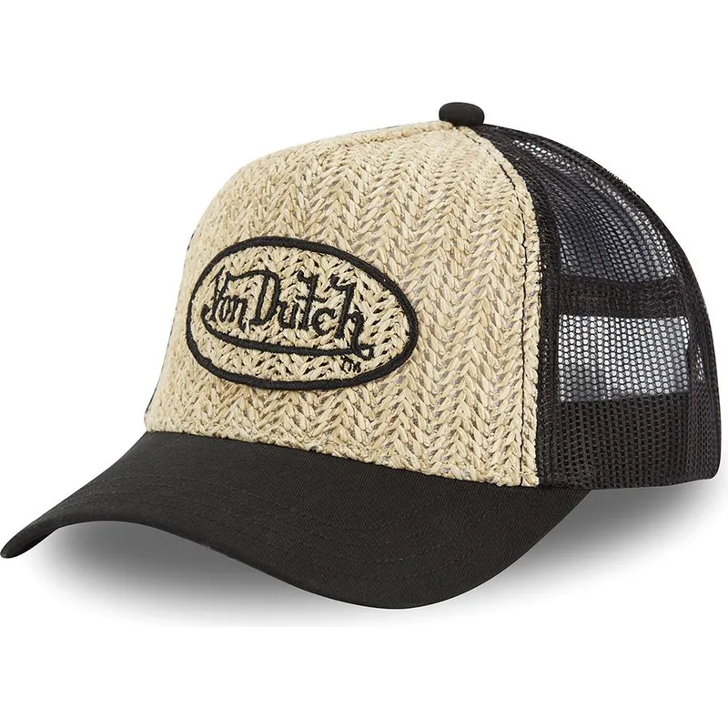 trucker-kasket-brun-og-sort-paille-fra-von-dutch