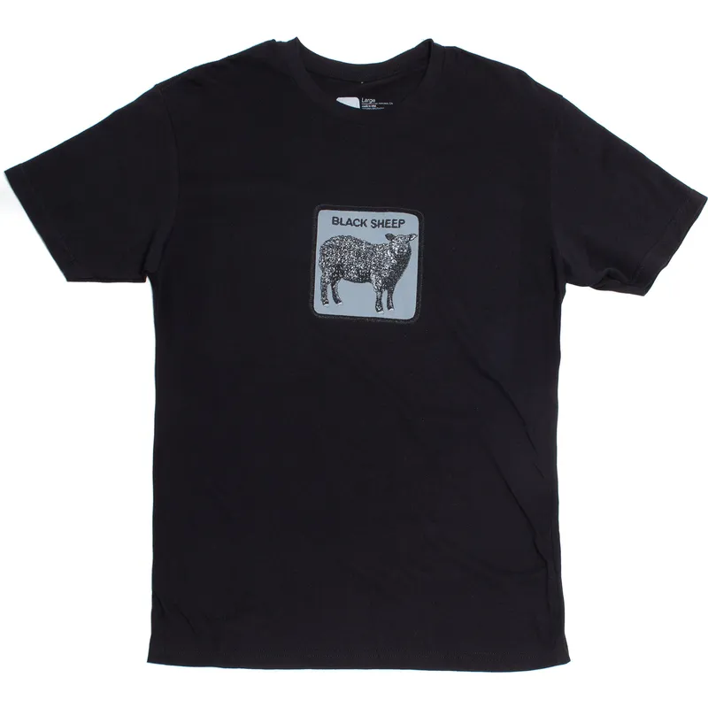 magliette-manica-corta-nero-dei-manga-corta-negra-oveja-black-sheep-herd-me-the-farm-the-farm-di-goorin-bros