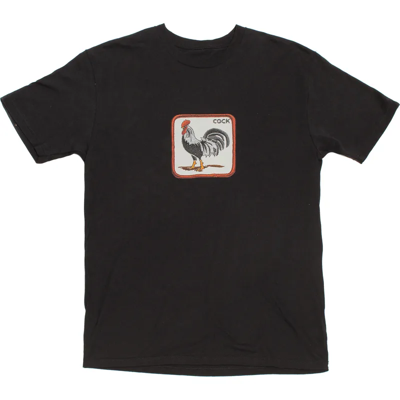 t-shirt-kurzarm-schwarz-der-manga-corta-negra-gallo-cock-clucker-the-farm-the-farm-von-goorin-bros