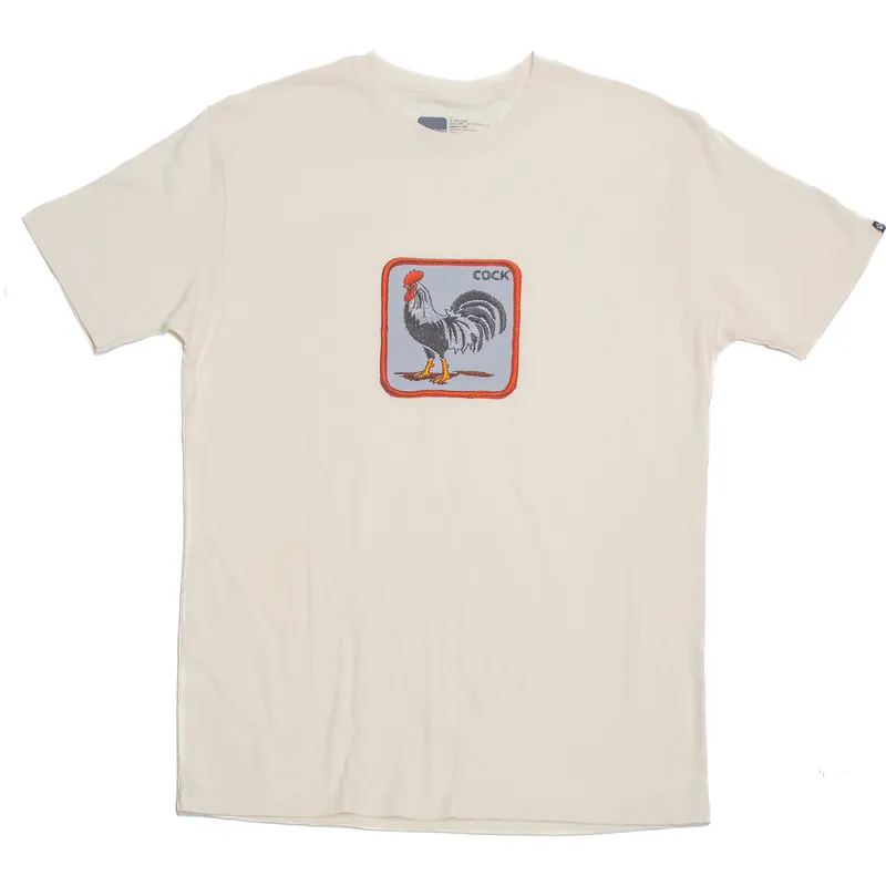 magliette-manica-corta-beige-dei-manga-corta-beige-gallo-cock-clucker-the-farm-the-farm-di-goorin-bros