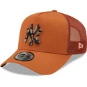 casquette-trucker-marron-a-frame-camo-infill-new-york-yankees-mlb-new-era