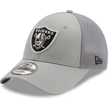 cappelli-curva-grigio-cinghia-regolabile-9forty-team-arch-dei-las-vegas-raiders-nfl-di-new-era