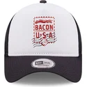 cappellino-trucker-bianco-e-blu-navy-a-frame-lehigh-valley-ironpigs-milb-di-new-era