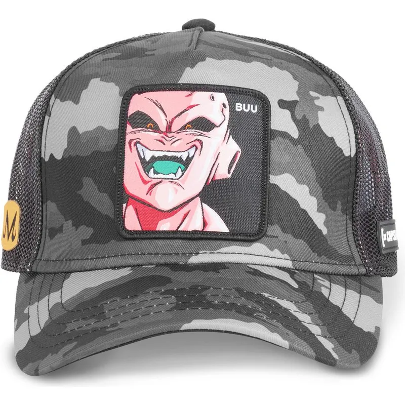 trucker-cap-schwarzes-camouflage-kid-buu-buu3c-dragon-ball-von-capslab