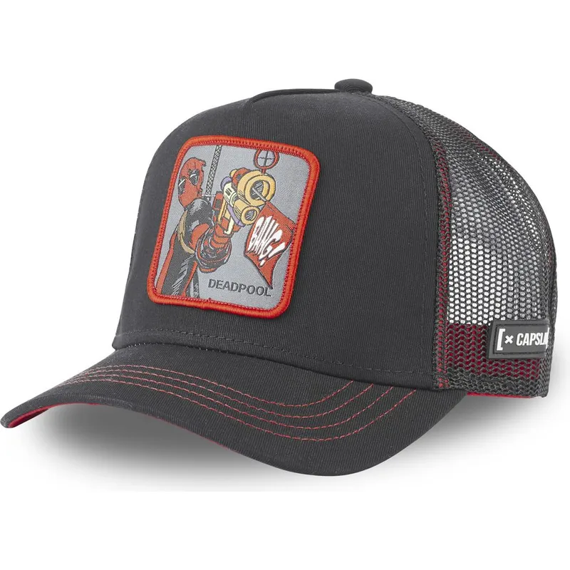 cappelli-curva-nero-snapback-deadpool-marvel-comics-di-capslab cappelli-curva-nero-snapback-deadpool-marvel-comics-di-capslab