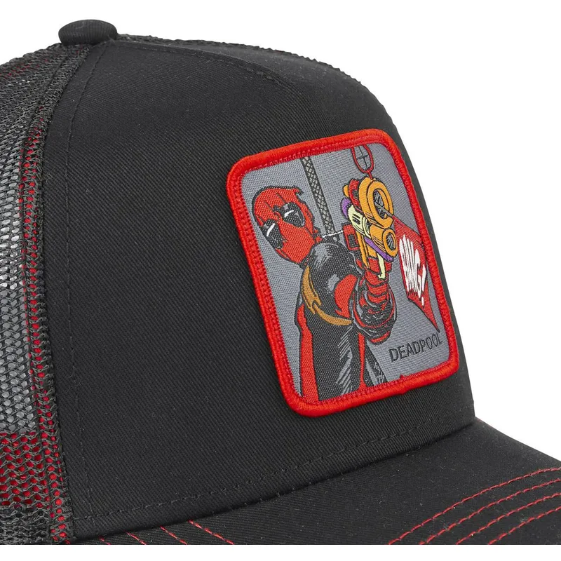 cappelli-curva-nero-snapback-deadpool-marvel-comics-di-capslab cappelli-curva-nero-snapback-deadpool-marvel-comics-di-capslab