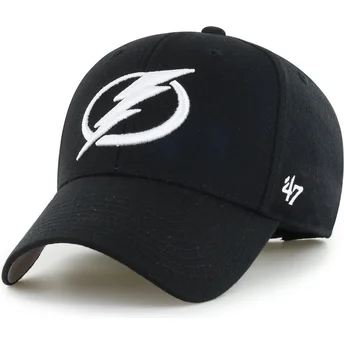 Schwarze verstellbare gebogene MVP Kappe der Tampa Bay Lightning NHL von 47 Brand