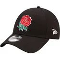 cappellino-curvo-nero-regolabile-9forty-cotton-di-england-rugby-rfu-di-new-era