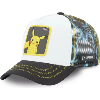 Casquette trucker blanche et noire Pikachu ELE2 Pokémon Capslab