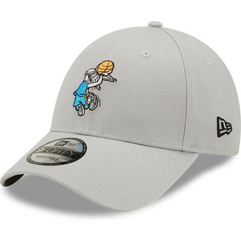 New Era Curved Brim 9FORTY Character Sports Looney Tunes Bugs Bunny Grey Adjustable Cap