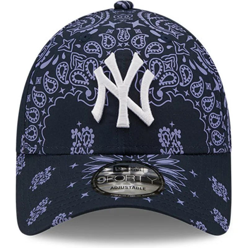mutzen-gebogen-marineblau-verstellbares-band-9forty-paisley-print-der-new-york-yankees-mlb-von-new-era