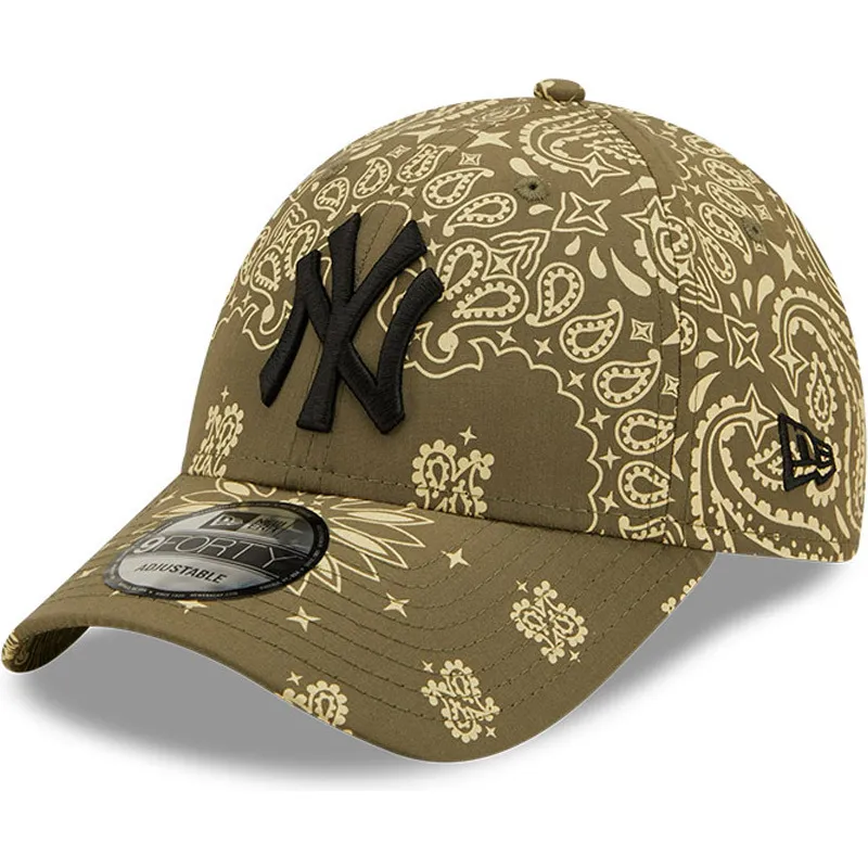 mutzen-gebogen-grun-verstellbares-band-9forty-paisley-print-der-new-york-yankees-mlb-von-new-era mutzen-gebogen-grun-verstellbares-band-9forty-paisley-print-der-new-york-yankees-mlb-von-new-era