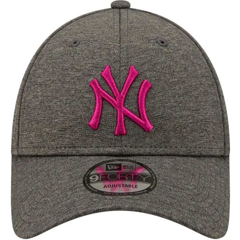 mutzen-gebogen-grau-verstellbares-band-rosa-9forty-shadow-tech-der-new-york-yankees-mlb-von-new-era