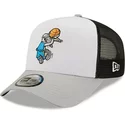 casquette-trucker-grise-et-noire-a-frame-character-sports-bugs-bunny-looney-tunes-new-era
