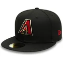 cappello-piatto-nero-aderente-59fifty-ac-perf-degli-arizona-diamondbacks-mlb-di-new-era