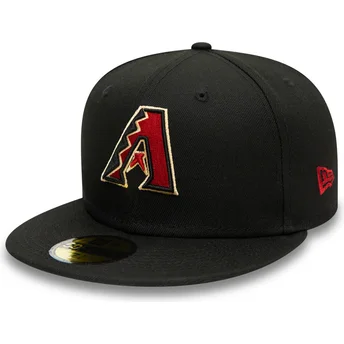 Cappello piatto nero aderente 59FIFTY AC Perf dei Arizona Diamondbacks MLB di New Era