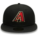 cappello-piatto-nero-aderente-59fifty-ac-perf-di-arizona-diamondbacks-mlb-di-new-era