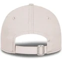 berretto-curvo-beige-regolabile-per-bambino-con-logo-marrone-9forty-league-essential-dei-new-york-yankees-mlb-di-new-era