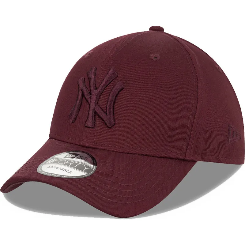cappelli-curva-rosso-snapback-granate-granate-9forty-league-essential-dei-new-york-yankees-mlb-di-new-era