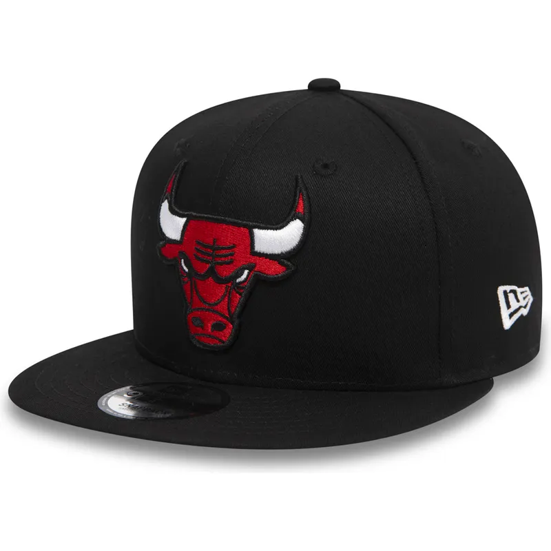 cappello-piatto-nero-snapback-9fifty-dei-chicago-bulls-nba-di-new-era