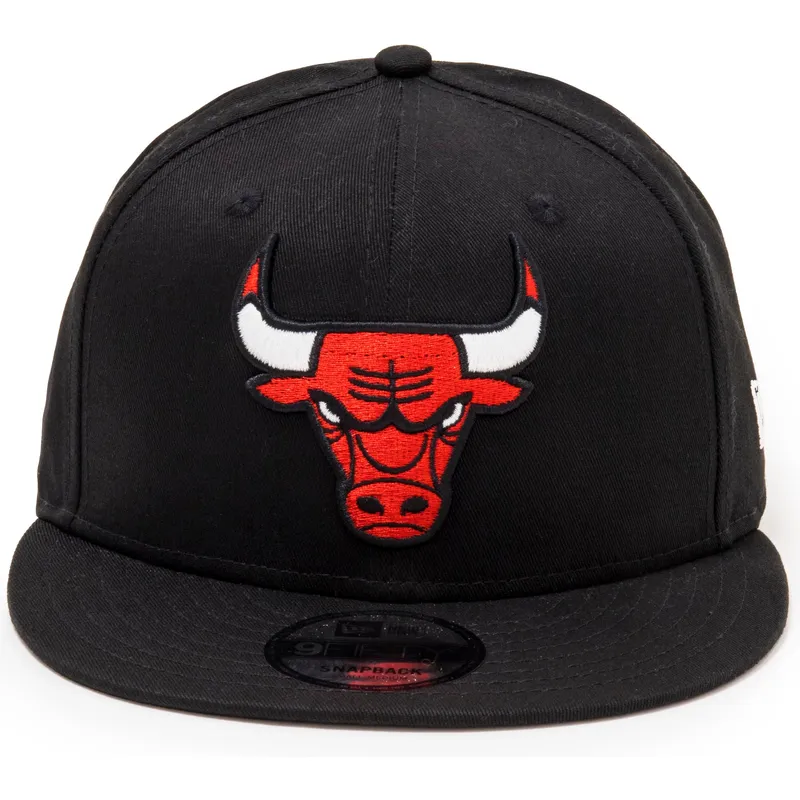 cappello-piatto-nero-snapback-9fifty-dei-chicago-bulls-nba-di-new-era