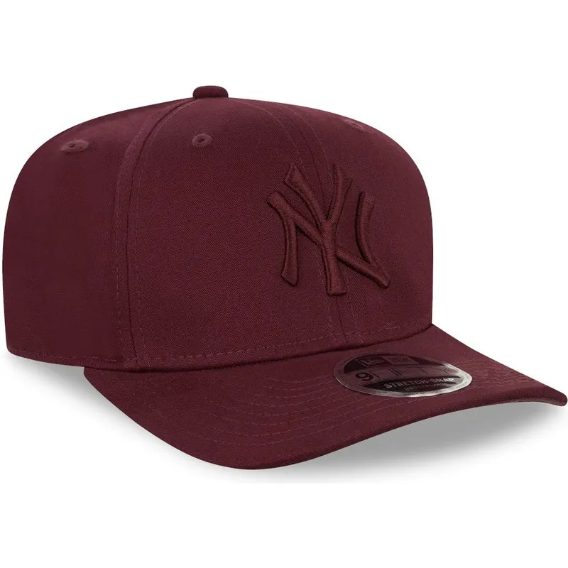 cappelli-curva-rosso-snapback-granate-granate-9fifty-stretch-snap-dei-new-york-yankees-mlb-di-new-era