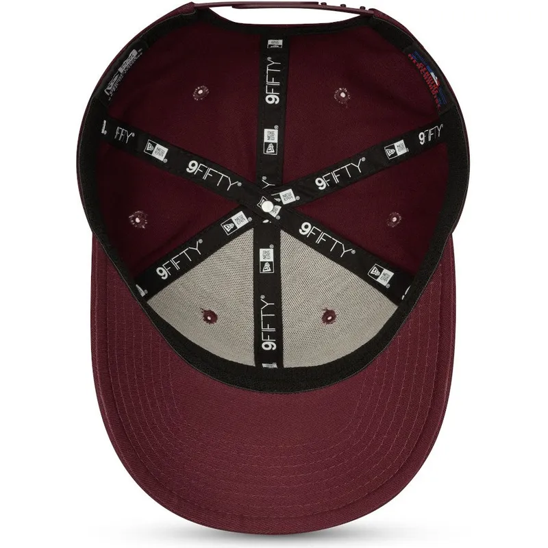 cappelli-curva-rosso-snapback-granate-granate-9fifty-stretch-snap-dei-new-york-yankees-mlb-di-new-era