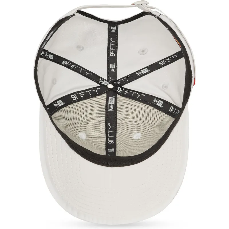 cappelli-curva-bianco-cinghia-regolabile-9fifty-dei-manchester-united-football-club-premier-league-di-new-era