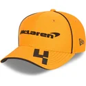 mutzen-gebogen-orange-snapback-fur-kinder-9fifty-stretch-snap-lando-norris-der-mclaren-racing-formula-1-von-new-era