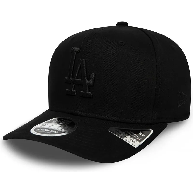 mutzen-gebogen-schwarz-snapback-9fifty-stretch-snap-tonal-der-los-angeles-dodgers-mlb-von-new-era
