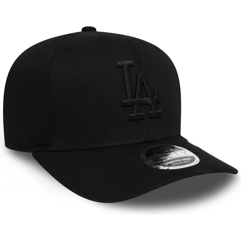mutzen-gebogen-schwarz-snapback-9fifty-stretch-snap-tonal-der-los-angeles-dodgers-mlb-von-new-era