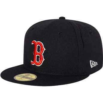 Flad marineblå tilpasset 59FIFTY AC Perf kasket fra Boston Red Sox MLB fra New Era