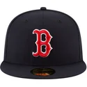 cappello-piatto-blu-marino-regolabile-59fifty-ac-perf-di-boston-red-sox-mlb-di-new-era